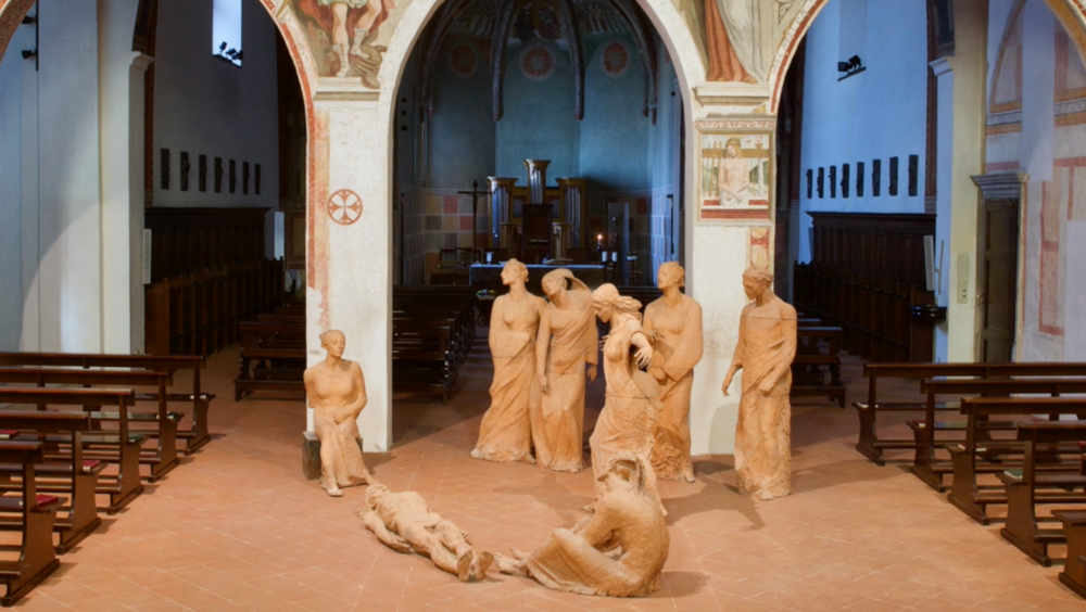 In mostra il gruppo scultoreo In mostra il gruppo scultoreo