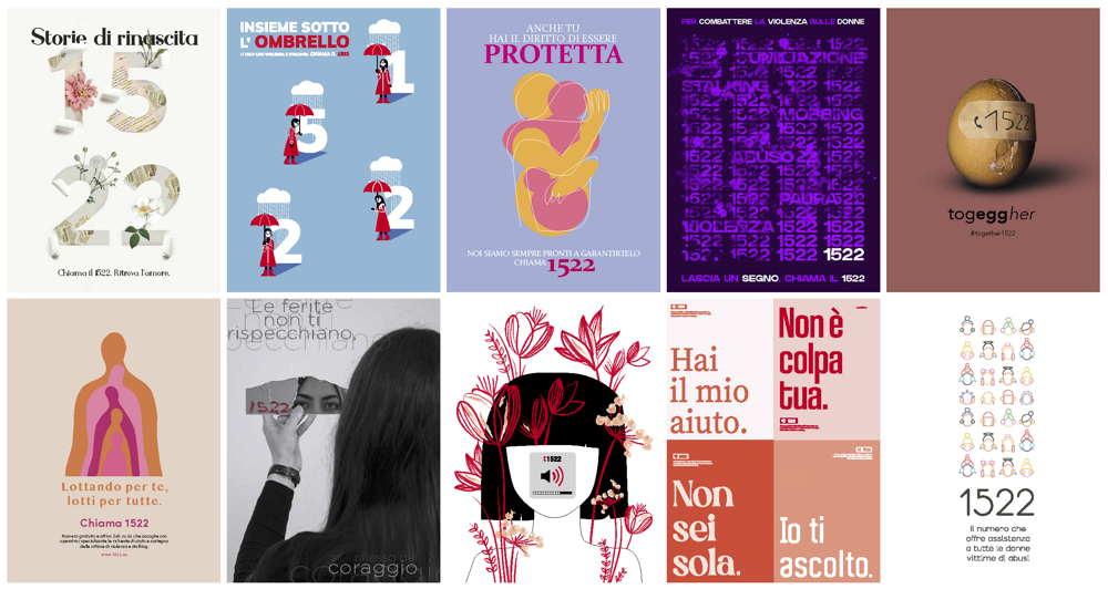Mostra urbana: «1522 un numero per le donne» Mostra urbana: «1522 un numero per le donne»