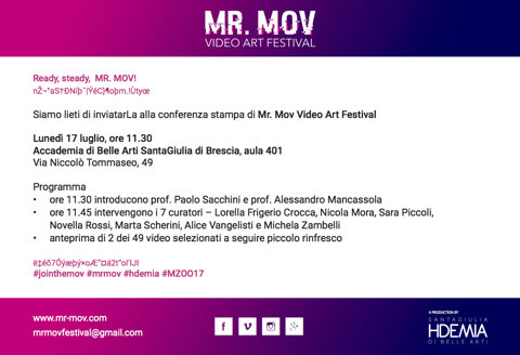 Presentazione Mr. Mov Video Art Festival | News Accademia Presentazione Mr. Mov Video Art Festival | News Accademia