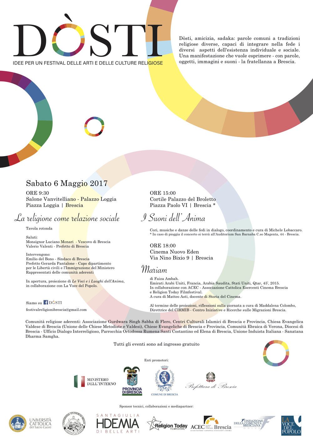 Idee per un festival delle arti e culture religiose Idee per un festival delle arti e culture religiose