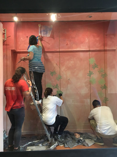 Decorazione parietale per Mame Milano Decorazione parietale per Mame Milano